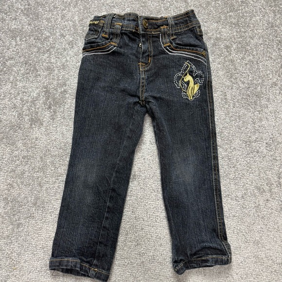 Vintage Y2K Baby Phat Embroidered Cat Toddler Girls Jeans Size 2T - Picture 4 of 6